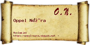 Oppel Nóra névjegykártya